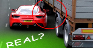 Video s Ferrari, ktoré prešlo popod nákladiak počas policajného prenasledovania, sa ukázalo ako falošné