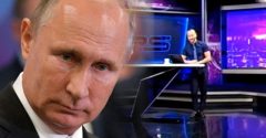 Moderátor vo svojej relácii veľmi hrubo urazil Putina. Televízia musela na niekoľko hodín pozastaviť vysielanie
