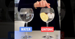 Obyčajná voda vs. gin tonic (Hranie na pohári)