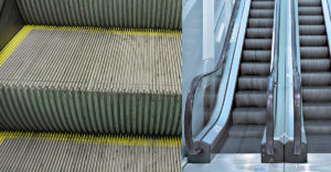 Prečo sa na schodoch eskalátorov nachádzajú vertikálne drážky