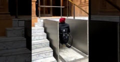 Pôsobivý výťah pre invalidné vozíky (Londýn)