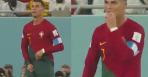 Čo to bolo? Cristiano Ronaldo siahol do šortiek a zjedol to