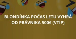 Blondínka počas letu vyhrá od právnika 500€ (Vtip)