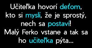 VTIP: Učiteľka hovorí deťom, kto si myslí, že je sprostý, nech sa postaví