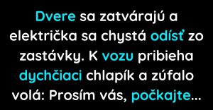 Muž nestíhal električku do práce (Vtip)