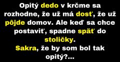 Opitý dedo sa snaží dostať domov (Vtip)