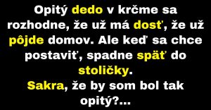 Opitý dedo sa snaží dostať domov (Vtip)