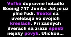 Cestujúci v lietadle začnú stresovať, keď zbadajú slepých pilotov (Vtip)