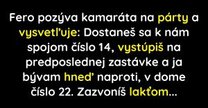 Fero pozval kamaráta na párty a kázal mu nech zazvoní lakťom (Vtip)