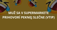 Muž sa v supermarkete prihovorí peknej slečne (vtip)
