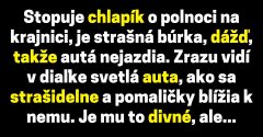 Stopárovi zastaví o polnoci strašidelné auto (Vtip)