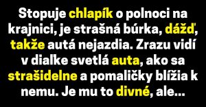 Stopárovi zastaví o polnoci strašidelné auto (Vtip)