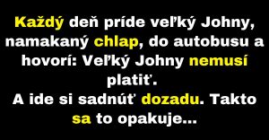 Namakaný Johny si neplatí cestu autobusom (Vtip)