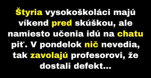 Štyria študenti si poradili so skúškou po svojom (Vtip)