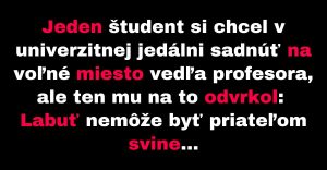 Študent univerzity má spor s profesorom (Vtip)