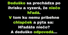 Deduško prosí chlapca o pomoc v hľadaní známeho (Vtip)