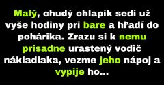 Chlapík sedí v bare po svojom najhoršom dni (Vtip)