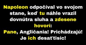 Vtip o Napoleonovi a jeho záhadnej červenej košeli (Vtip)
