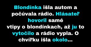 Blondínka sa hnevá na to, že sa im ľudia smejú (Vtip)