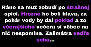 Muž po opici sa snaží zistiť, čo sa stalo (Vtip)