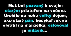 Starý pán vysvetľuje, prečo svoju ženu tak pekne oslovuje (Vtip)