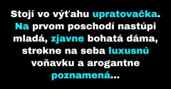 Vo výťahu sa stretnú bohaté dámy s upratovačkou (Vtip)