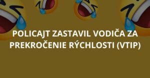 VTIP: Policajt zastavil vodiča za prekročenie rýchlosti