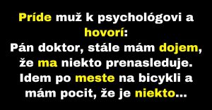 Cyklista sa zveruje psychológovi so svojím problémom (Vtip)