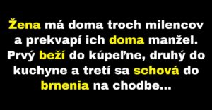 Milenci sa schovávajú pred prichádzajúcim mužom (Vtip)