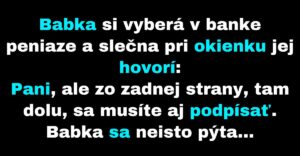 Babka nevie, ako sa má podpísať na list (Vtip)