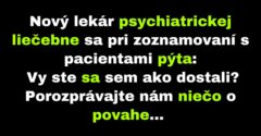 Pacient vysvetľuje psychiatrovi, prečo sa dostal do liečebne (Vtip)