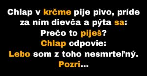 Opitý chlap vyzve dievča na skok z 10. poschodia (Vtip)