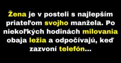 Žena trávi čas s najlepším priateľom svoja manžela (Vtip)