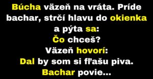 Väzeň búcha na vráta, aby dostal pivo (Vtip)