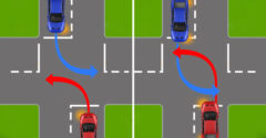 Keď odbočujete vľavo v križovatke, robíte to pred alebo za protiidúcim vozidlom? Zákon káže takto