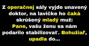 Doktor informuje muža o zvláštnom stave jeho manželky (Vtip)