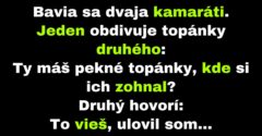 Kamarát ukáže tomu druhému svoje krokodílie topánky (Vtip)