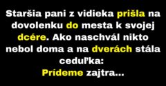 Pani z vidieka kritizuje hotelovú izbu (Vtip)