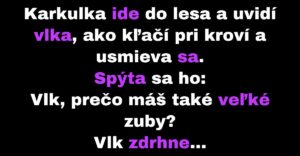 Karkulka svojou zvedavosťou vyprovokuje vlka (Vtip)