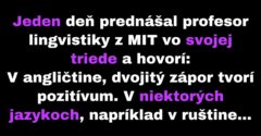 Žiak zaskočí profesora svojou odpoveďou (Vtip)