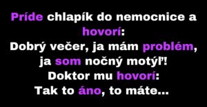 Chlapík tvrdí psychiatrovi, že je nočný motýľ (Vtip)