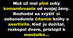 Muž už mal plné zuby komandovania od svojej ženy (Vtip)