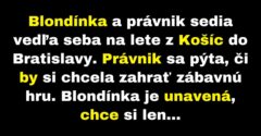 Právnik a blondínka hrajú vedomostnú hru (Vtip)