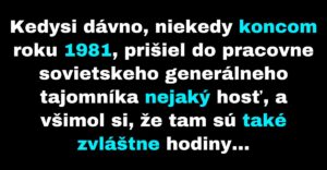 Tajomník vysvetľuje, ako fungujú vzácne hodiny (Vtip)