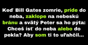 Svätý Peter ponúkne zosnulému náhľad na nebo aj peklo (Vtip)