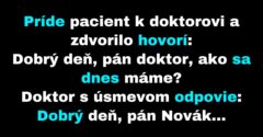 Pacient zabudne, prečo prišiel k doktorovi (Vtip)