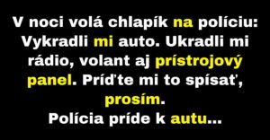 Chlapík si myslí, že mu vykradli auto (Vtip)