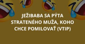 Ježibaba sa pýta strateného muža, koho chce pomilovať (Vtip)