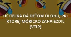 Učiteľka dá deťom úlohu, pri ktorej Móricko zahviezdil (Vtip)