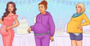 Ktorá zo žien na obrázku nie je tehotná? Prezrádza ju jeden detail a na vyriešenie tejto úlohy máš len 5 sekúnd